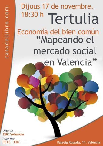 Póster Tertulia Mapeando en el Mercado Social en Valencia