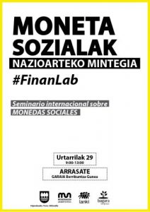 Moneta Sozialak - Seminario Internacional sobre Monedas Sociales (Arrasate)